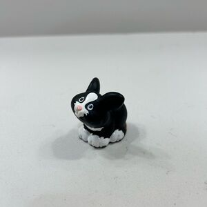 1998 Fisher-Price Little People Black and White Bunny Rabbit Farm Zoo Pet